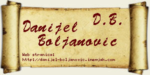 Danijel Boljanović vizit kartica